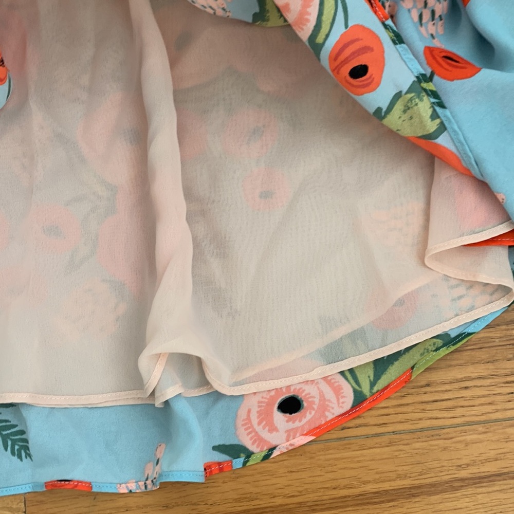 Like NEW!! Anthro Rifle Paper Co. Fluttered Blooms Dress - Picture 11 of 14